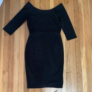 Lulus black off the shoulder midi dress